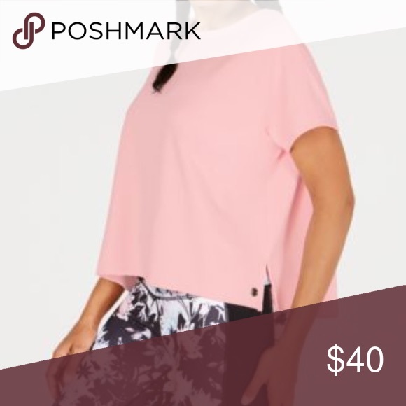 Ideology Cropped Cap Short Sleeve Tee Pink - Picture 1 of 3